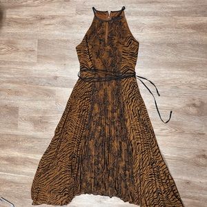 White House Black Market pleated midi dress.